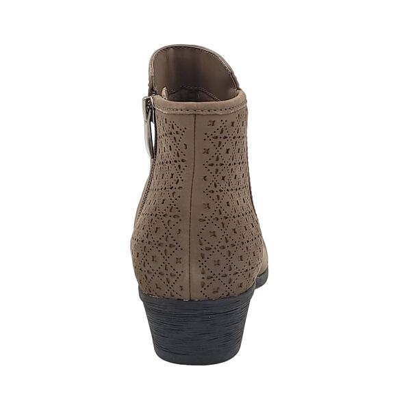 Rockport Women Carly Ruched Ankle Booties Size US 5M Stone Grey Leather - Picture 5 of 6